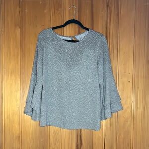 Gray Polka Dot Women's Top